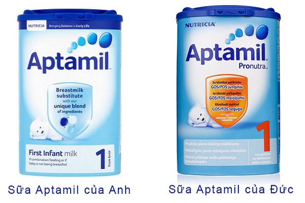 Sữa Aptamil Anh và Đức loại nào tốt hơn