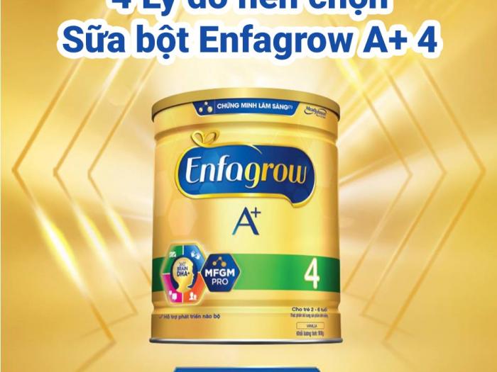 4 lý do nên chọn sữa bột Enfagrow A+ 4 cho trẻ từ 2 tuổi trở lên