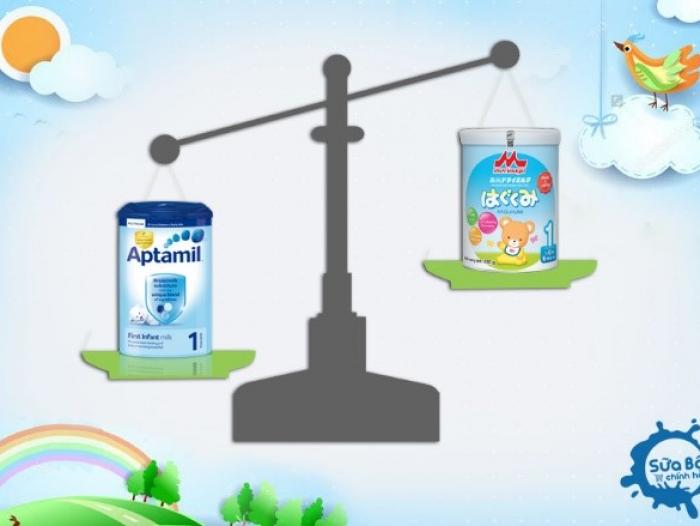 So sánh sữa Aptamil Anh và Morinaga loại nào tốt hơn?