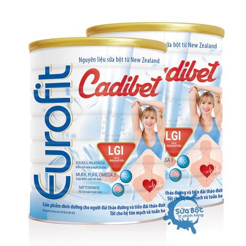 Combo 2 lon sữa Eurofit Cadibet 900g (dành cho người đái tháo đường)